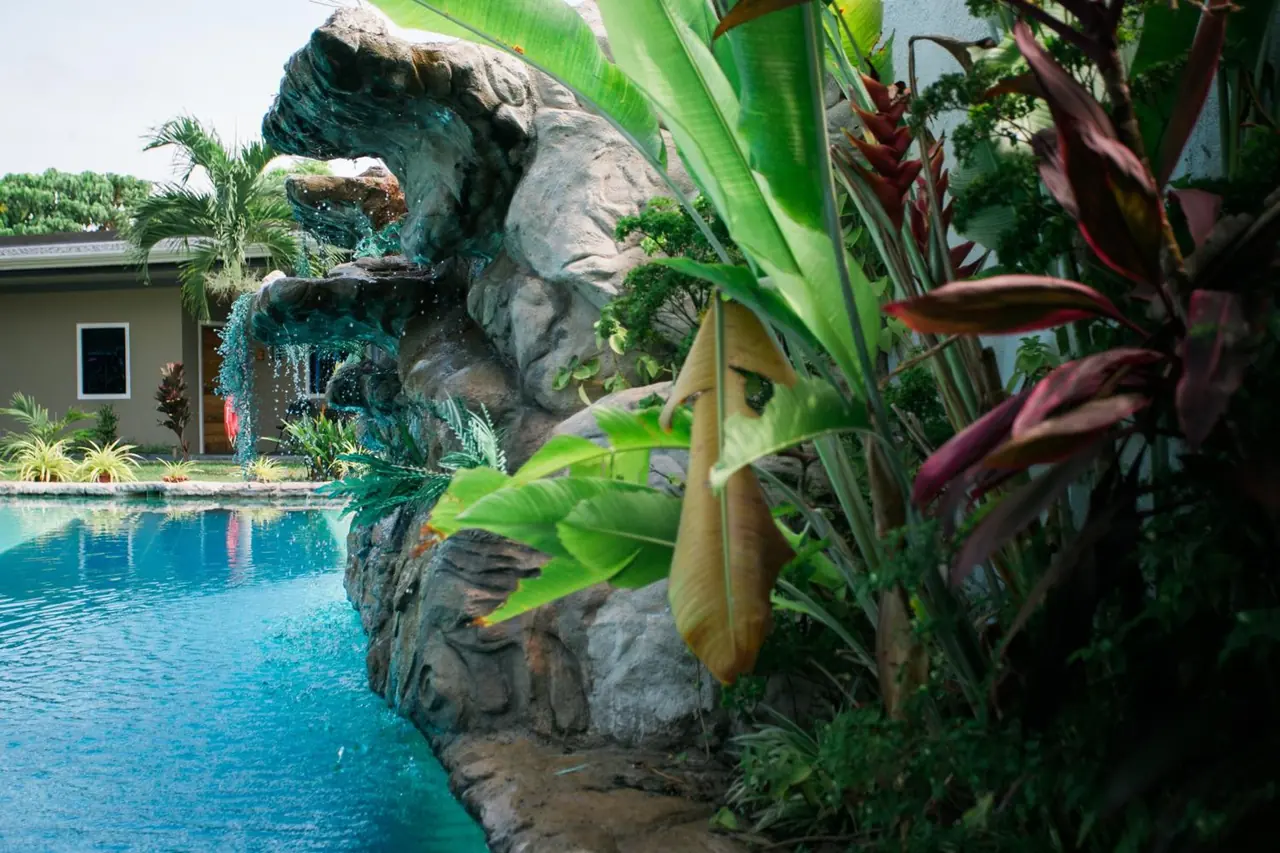 Outdoor lagoon pool