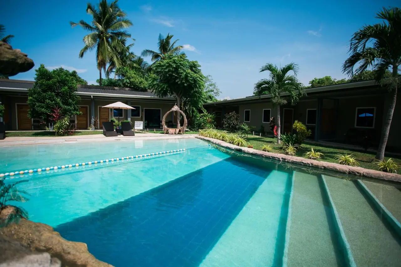 Hidden Lagoon Resort — lagoon pool steps