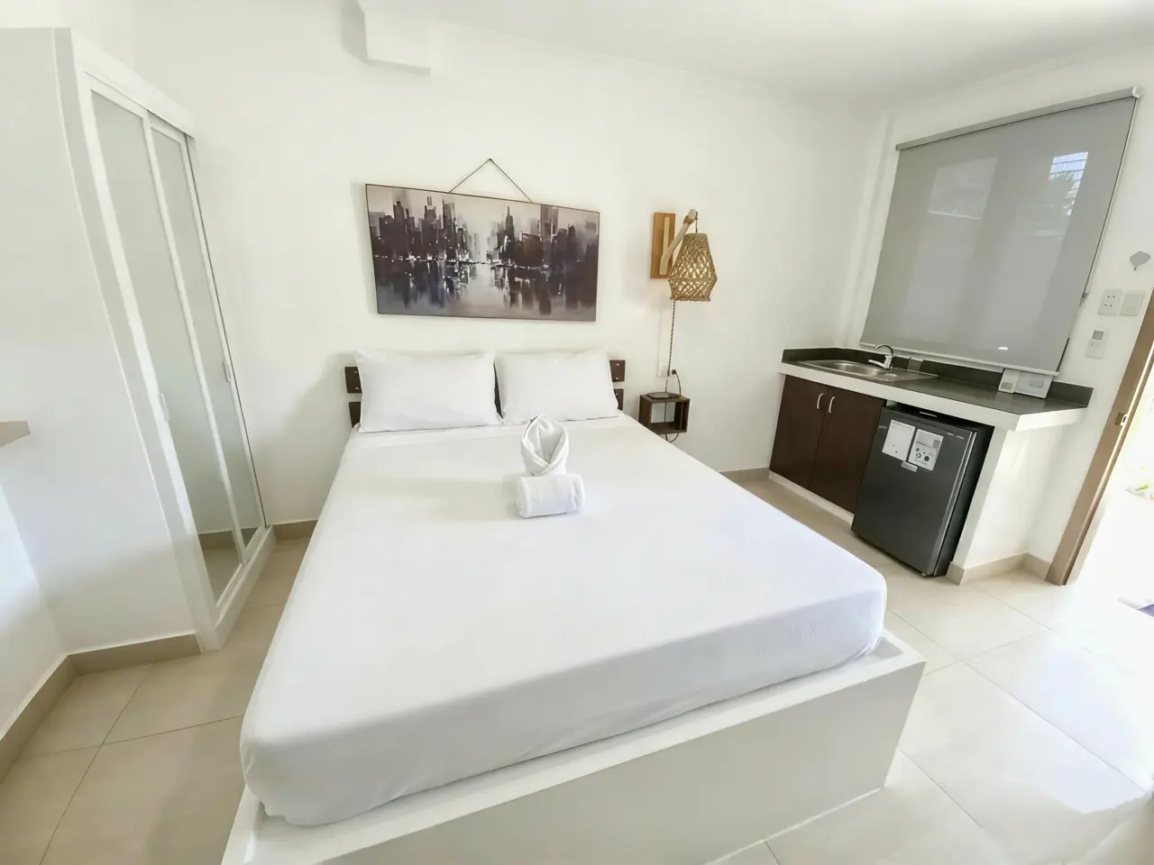 Hidden Lagoon Resort — room white kitchenette