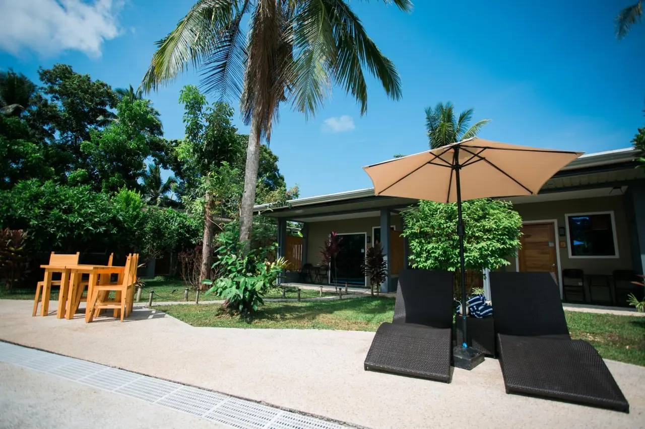 Hidden Lagoon Resort — sunbeds by the pool